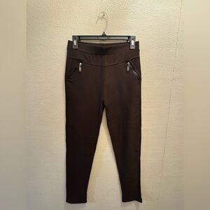 NWT Coco + Carmen Women’s Jasmine Zip Pocket Skinny Brown Legging